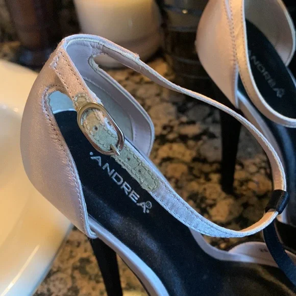Andrea high heels size 6 old pink & black - Picture 9 of 10
